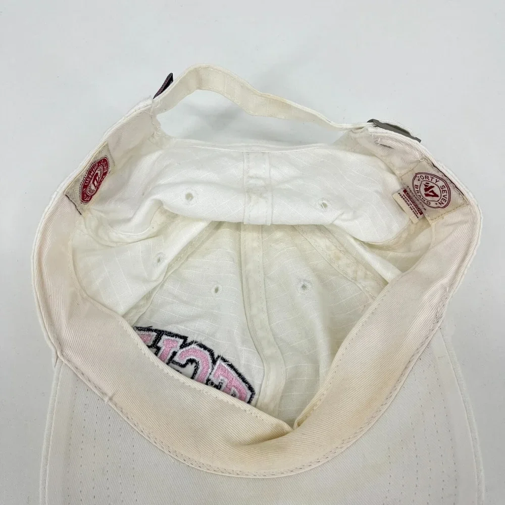 47 Brand TCU Horned Frogs Women White Pink Ripstop Adjustable Baseball Hat Cap